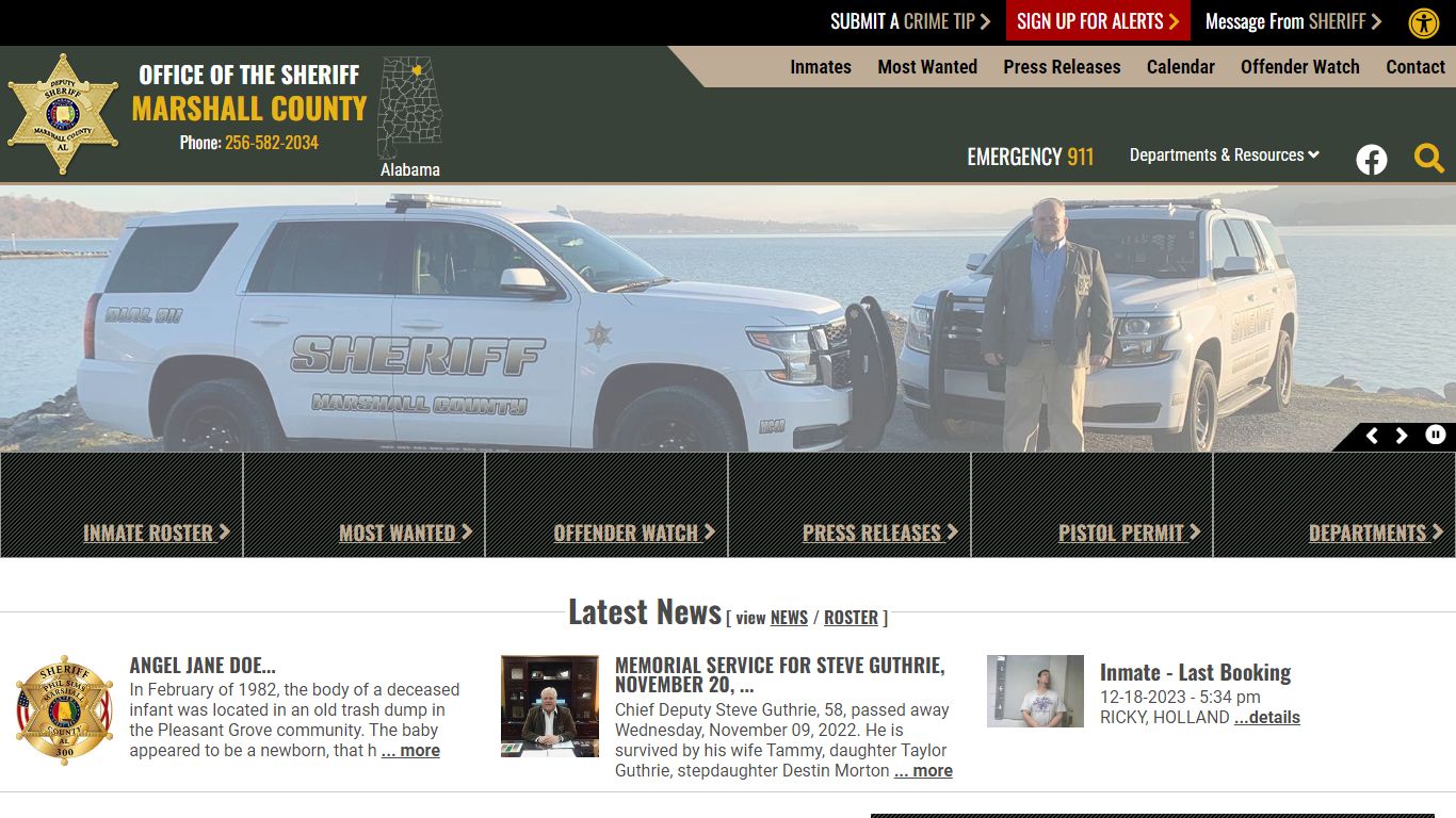 Inmate Roster (321) - Marshall County Sheriff's Office